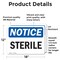 Signmission Sterile, 18 in W x Rectangle, Vinyl Decal OS-2PACK-NS-D-1218-L-18464 - alternate 5
